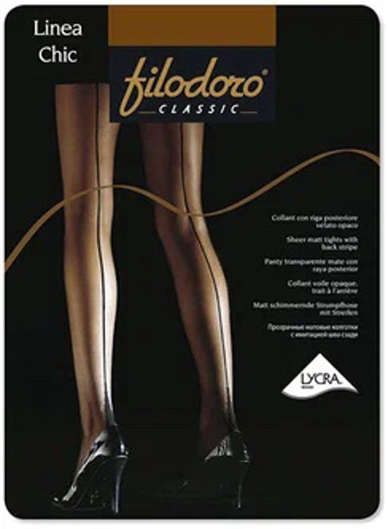 Picture of 112412-FILODORO LINEA CHIC SHEER MATT TIGHTS WITH BACK STRIP